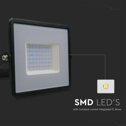 Proyector LED LED/50W/230V 6500K IP65 negro