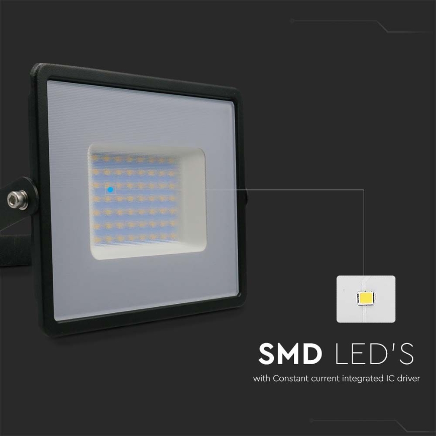 Proyector LED LED/50W/230V 6500K IP65 negro