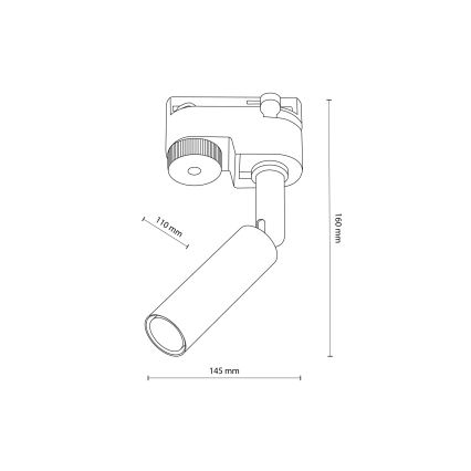 Foco LED para sistema de raíles monofásico LAGOS 1xG9/3W/230V blanco