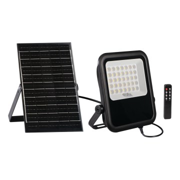 Proyector LED regulable con panel solar y sensor de crepúsculo LED/15W/15000 mAh 3,2V IP65 + control remoto