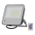 Proyector LED RGBW regulable LED/50W/230V IP65 gris + control remoto