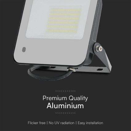 Proyector LED RGBW regulable LED/50W/230V IP65 gris + control remoto
