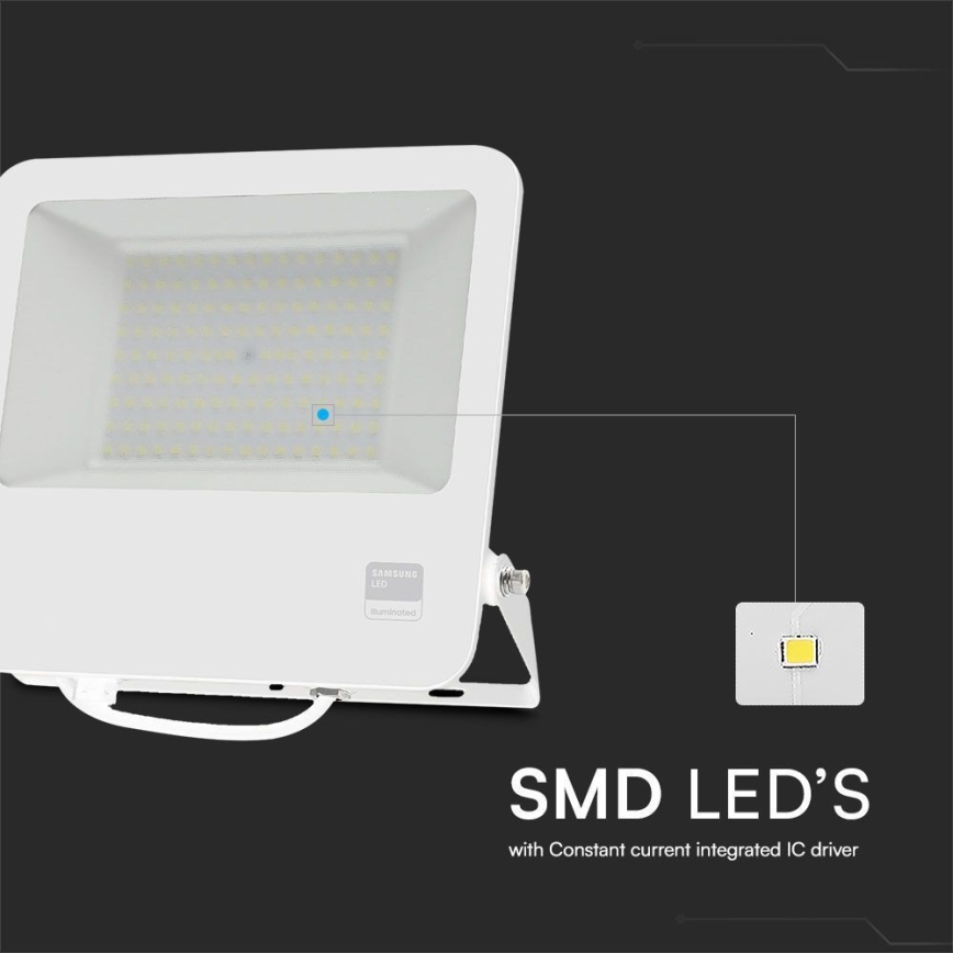 Proyector LED SAMSUNG CHIP LED/100W/230V 6400K IP65 blanco