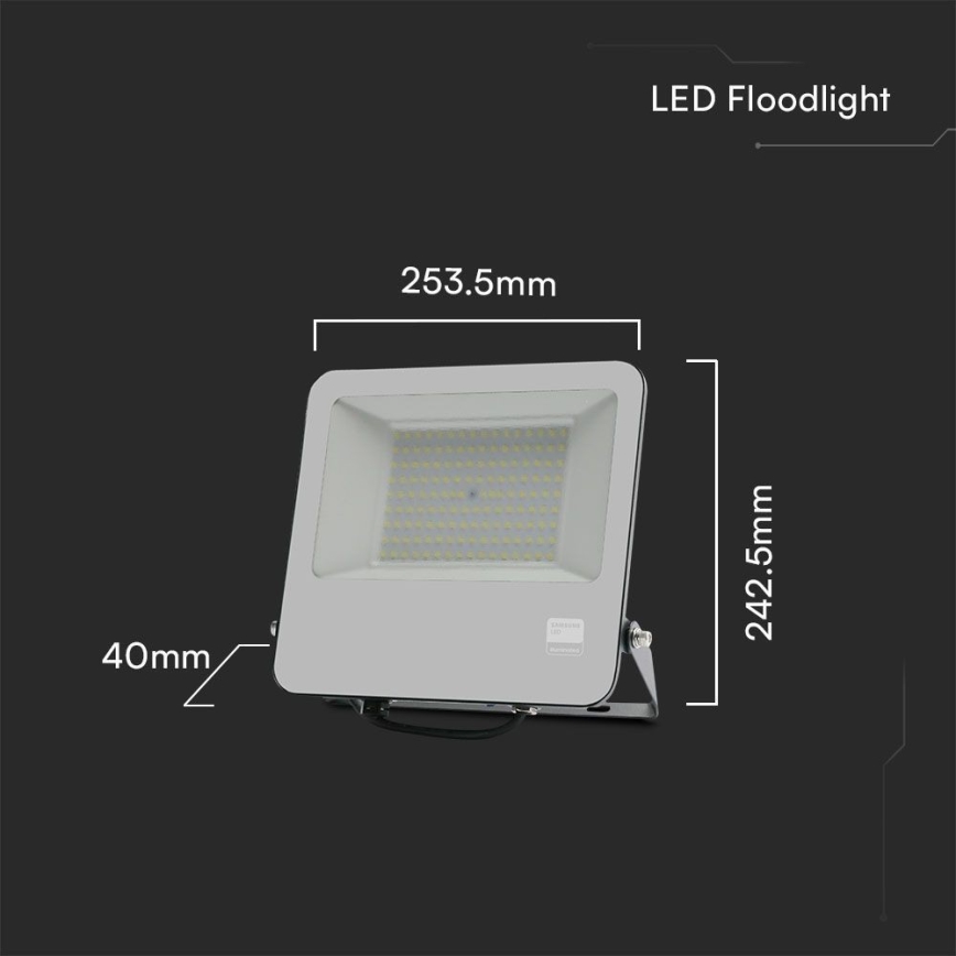Proyector LED SAMSUNG CHIP LED/100W/230V 6400K IP65 negro