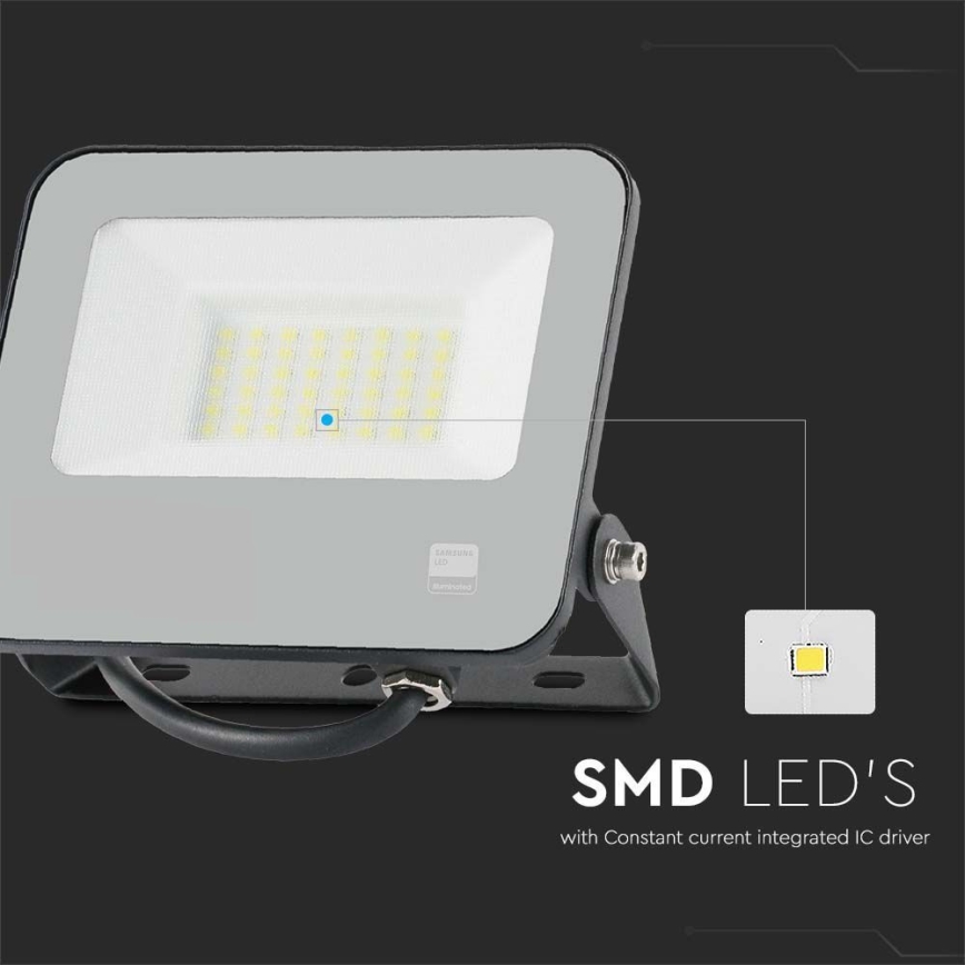 Proyector LED SAMSUNG CHIP LED/30W/230V 4000K IP65 negro