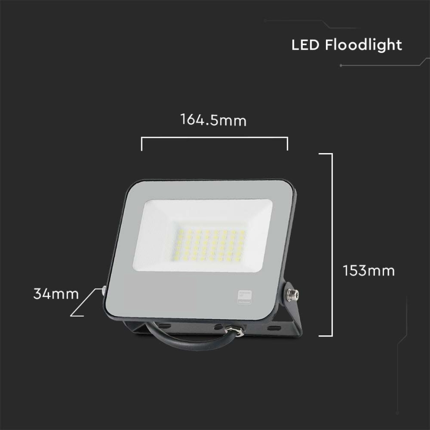 Proyector LED SAMSUNG CHIP LED/30W/230V 4000K IP65 negro