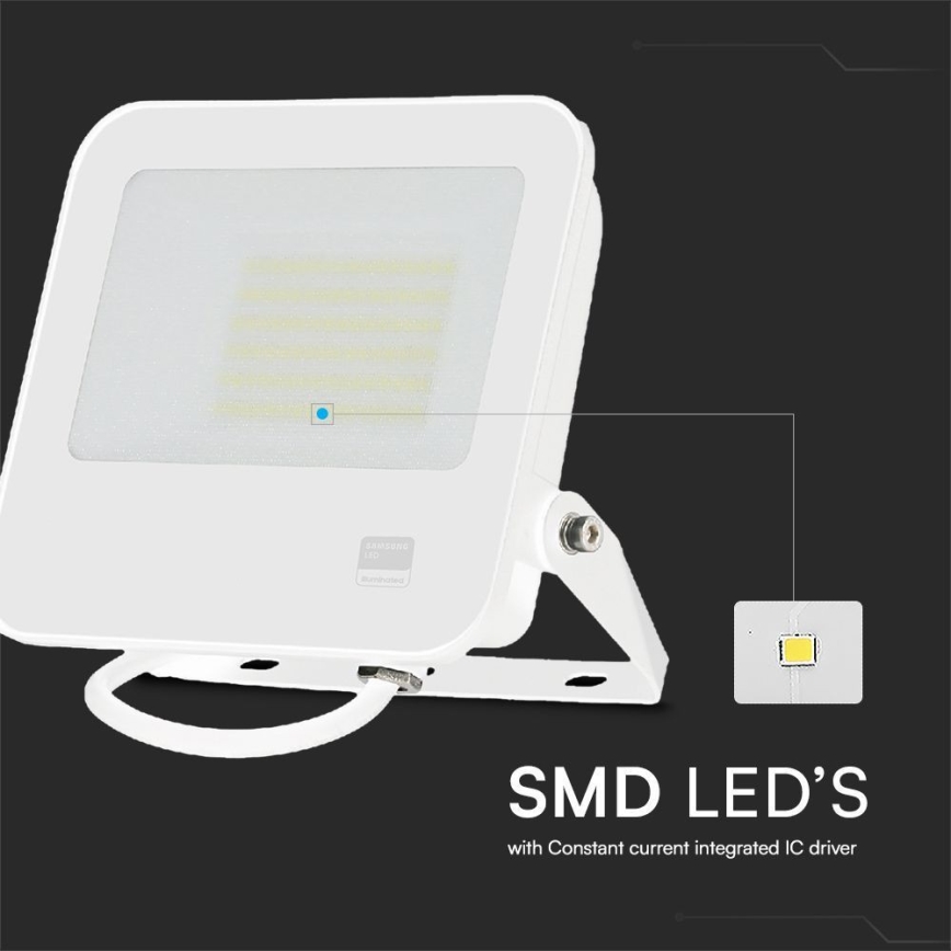 Proyector LED SAMSUNG CHIP LED/50W/230V 6500K IP65 blanco