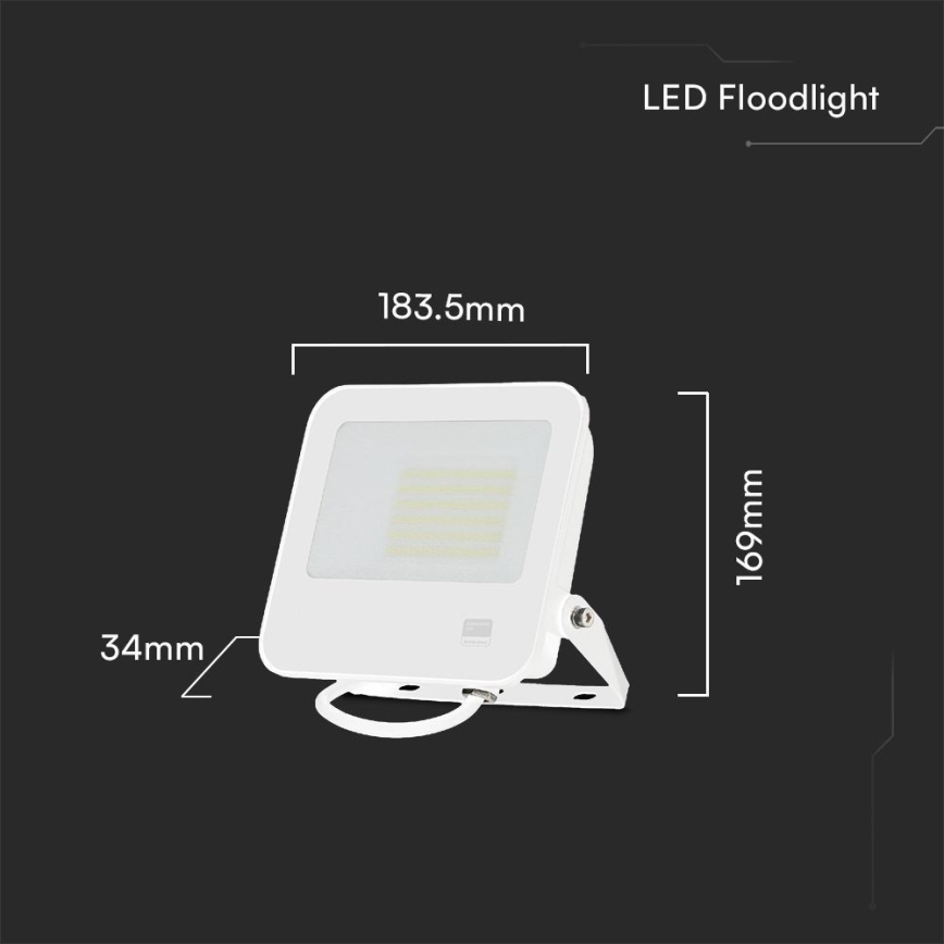 Proyector LED SAMSUNG CHIP LED/50W/230V 6500K IP65 blanco