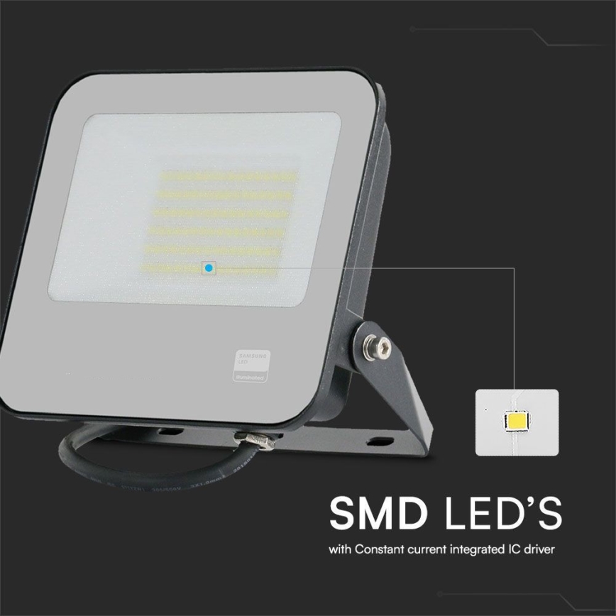 Proyector LED SAMSUNG CHIP LED/50W/230V 6500K IP65 negro