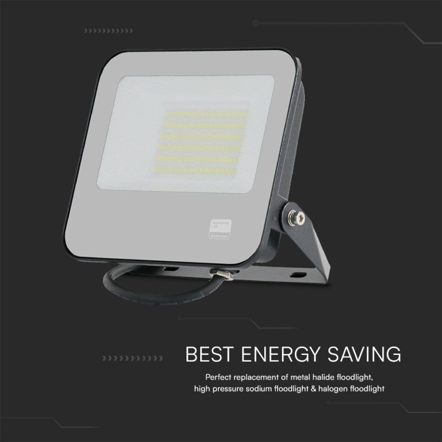 Proyector LED SAMSUNG CHIP LED/50W/230V 6500K IP65 negro