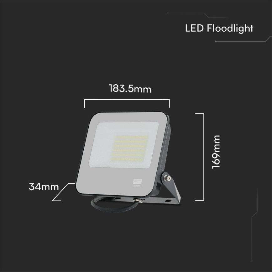 Proyector LED SAMSUNG CHIP LED/50W/230V 6500K IP65 negro