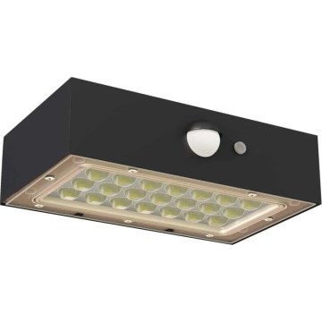 Proyector LED solar con sensor de movimiento LED/3,7V 1200mAh 4000K IP65 negro