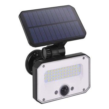 Proyector LED solar con sensor de movimiento SPILO LED/3,7V 3600mAh 3000K IP54 + control remoto