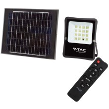 Proyector LED solar de exterior LED/12W/3,2V 4000K IP65 + mando a distancia