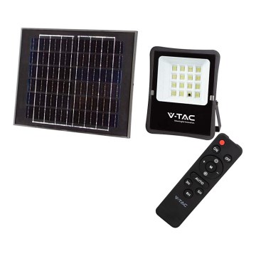 Proyector LED solar de exterior LED/12W/3,2V 4000K IP65 + mando a distancia