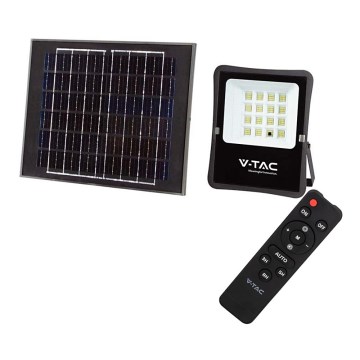 Proyector LED solar de exterior LED/20W/3,2V 6400K IP65 + mando a distancia