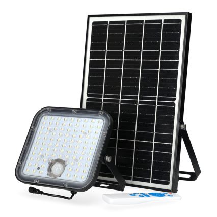 Proyector solar de exterior con sensor LED/30W/6.4V 4000K IP65 + mando a distancia
