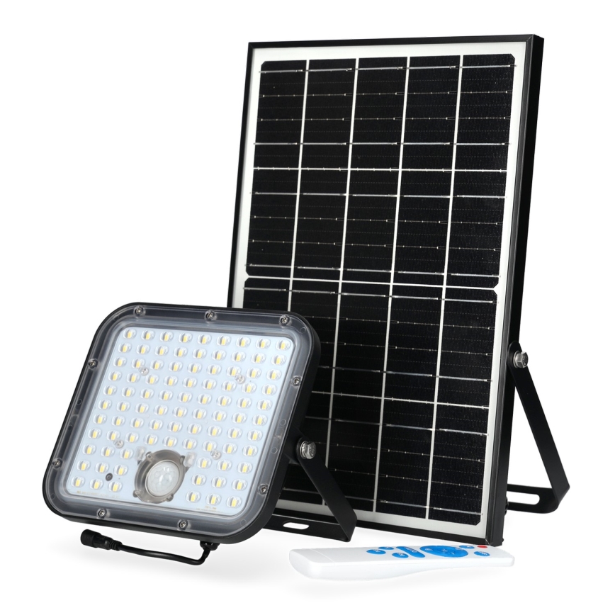 Proyector solar de exterior con sensor LED/30W/6.4V 4000K IP65 + mando a distancia