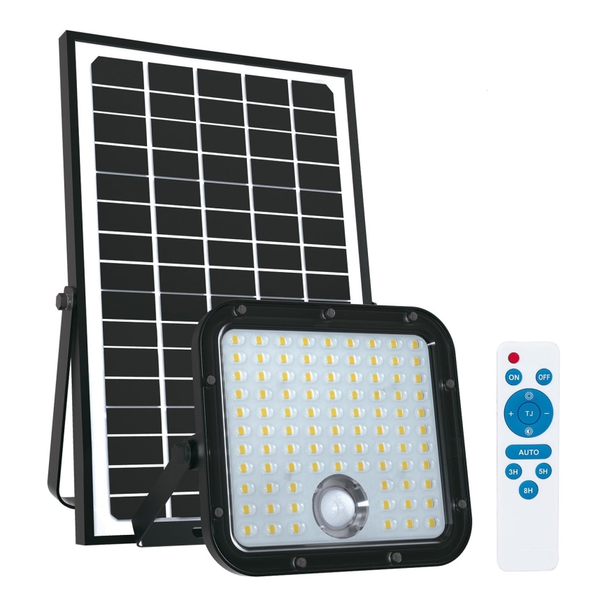 Proyector solar de exterior con sensor LED/30W/6.4V 4000K IP65 + mando a distancia