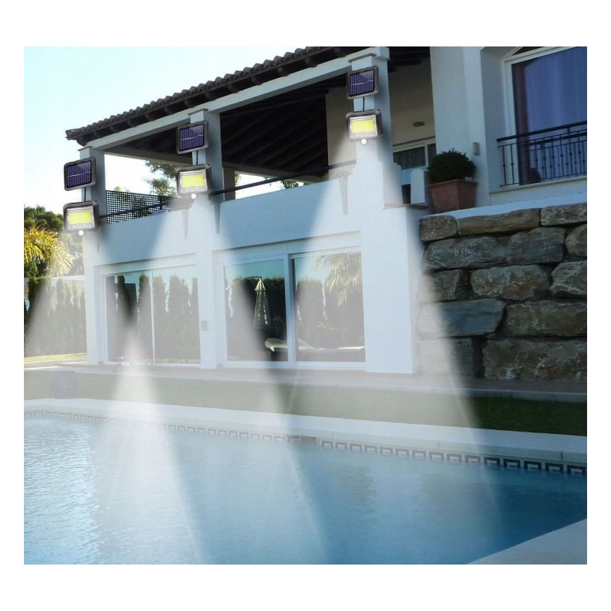 Proyector solar LED con sensor INTEGRA LED/3W/3,7V 1200 mAh IP44 + control remoto