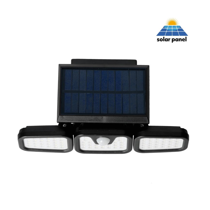 Proyector solar LED con sensor LED/1,5W/3,7V 6000K IP44 2400 mAh