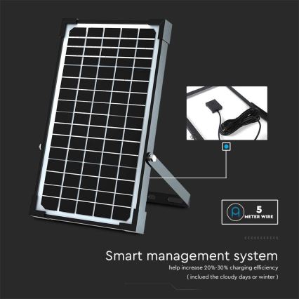 Proyector solar LED con sensor LED/30W/6,4V 6400K + control remoto