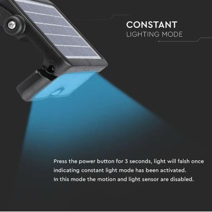 Proyector solar LED con sensor LED/5W/3,7V IP65 4000K 3000 mAh