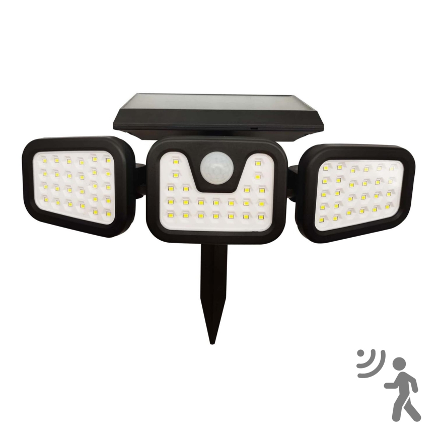 Proyector solar LED con sensor TRIO LED/0,6W/3,7V 1200 mAh IP44