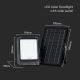 Proyector solar LED LED/10W/3,7V IP65 4000K negro + mando a distancia