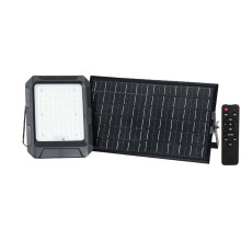 Proyector solar LED LED/15W/3,7V IP65 4000K negro + control remoto