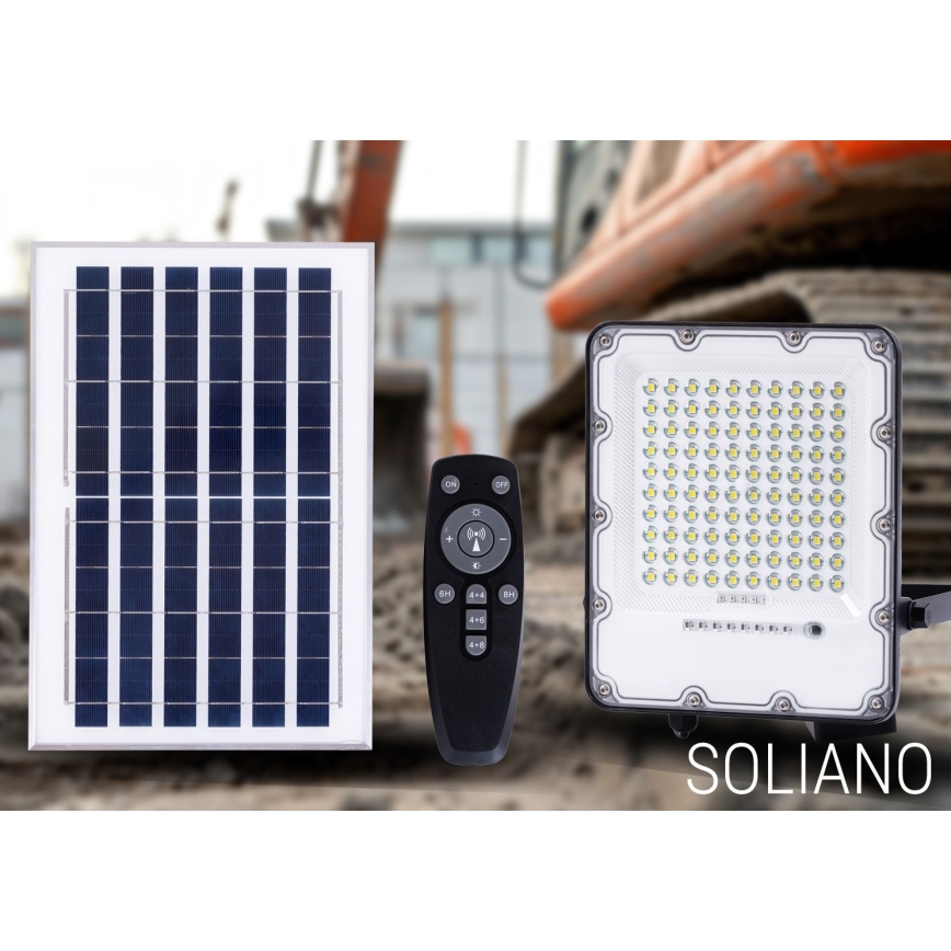 Proyector solar LED LED/50W/3,2V 4500K IP65 + mando a distancia