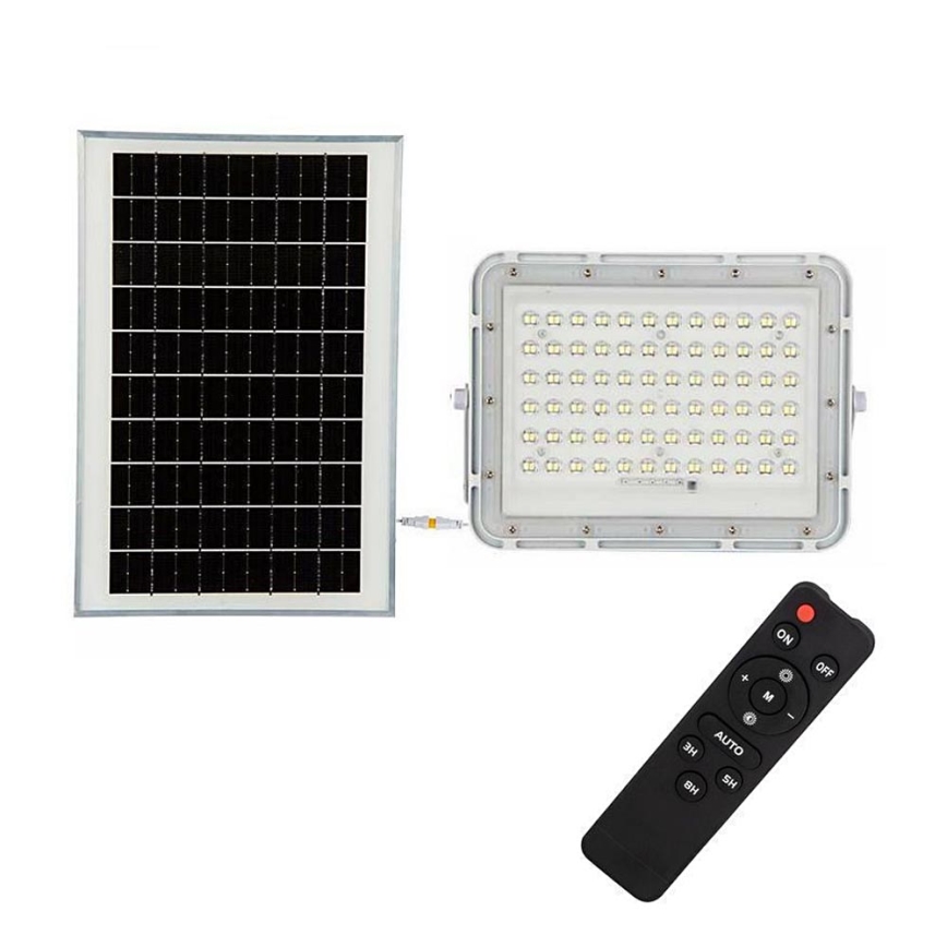 Proyector solar LED regulable de exterior LED/15W/3,2V IP65 6400K blanco + mando a distancia