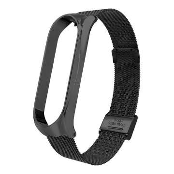 Pulsera de metal para el Xiaomi Mi Band 5/6 negro