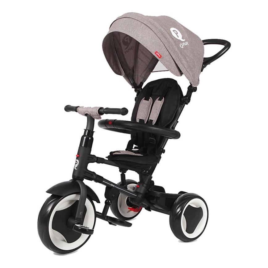 QPlay - Triciclo infantil 3en1 RITO EVO gris