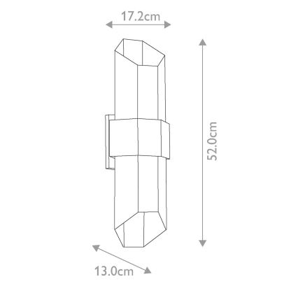 Quoizel - Lámpara de exterior LED CHASM 2xLED/9,5W/230V IP44