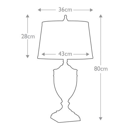 Quoizel - Lámpara de mesa DENNISON 1xE27/60W/230V bronce