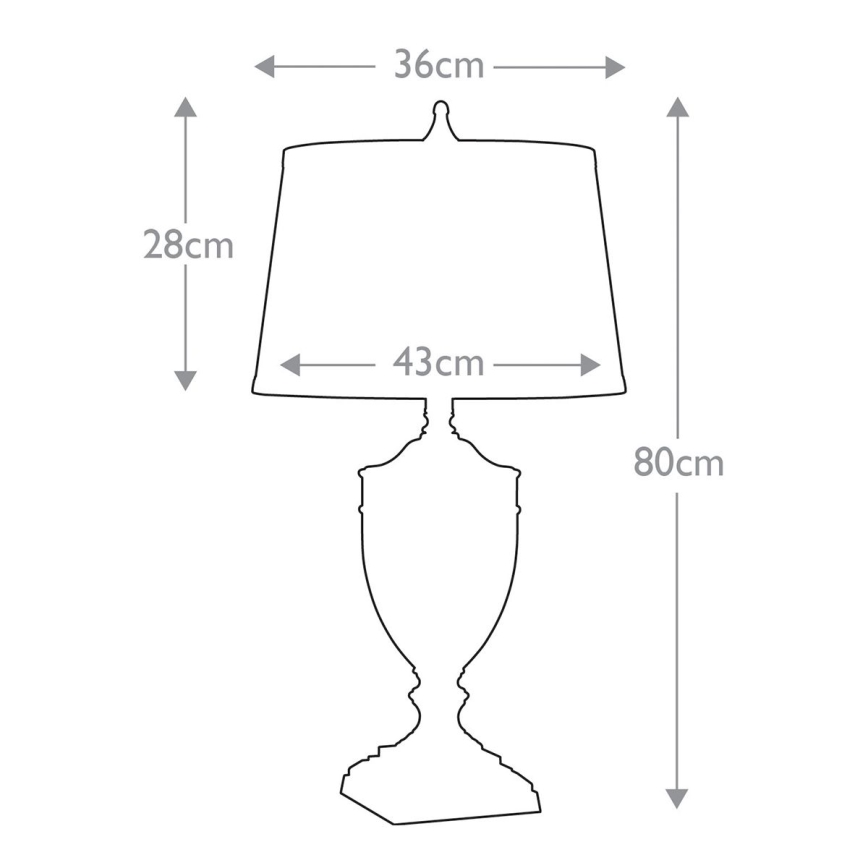 Quoizel - Lámpara de mesa DENNISON 1xE27/60W/230V bronce