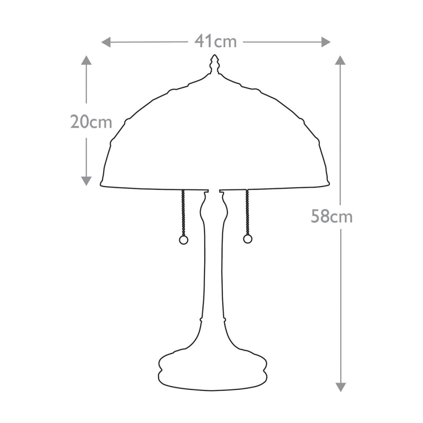 Quoizel - Lámpara de mesa KAMI 2xE27/60W/230V