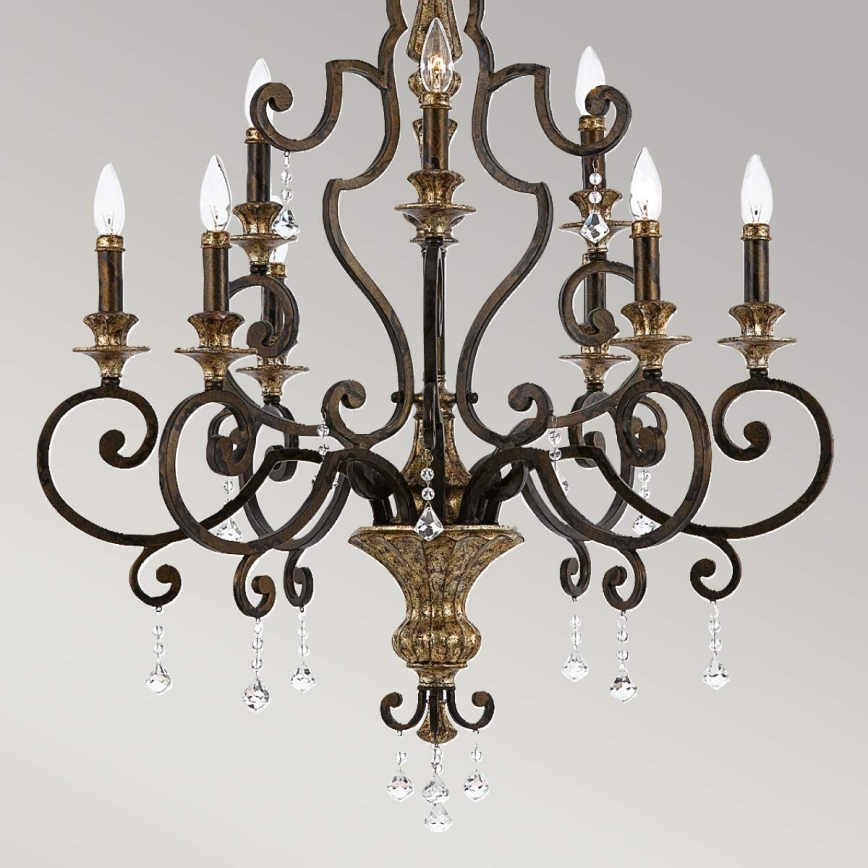 Quoizel - Lámpara colgante con cadena MARQUETTE 9xE14/60W/230V