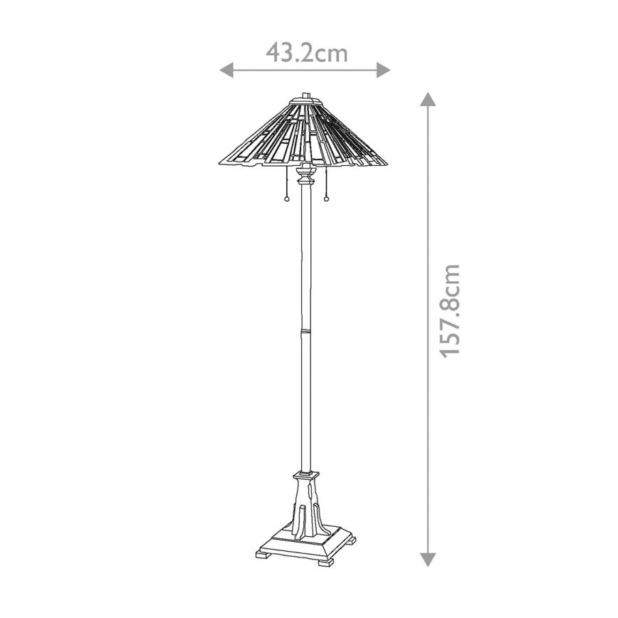 Quoizel - Lámpara de pie MAYBECK 2xE27/60W/230V