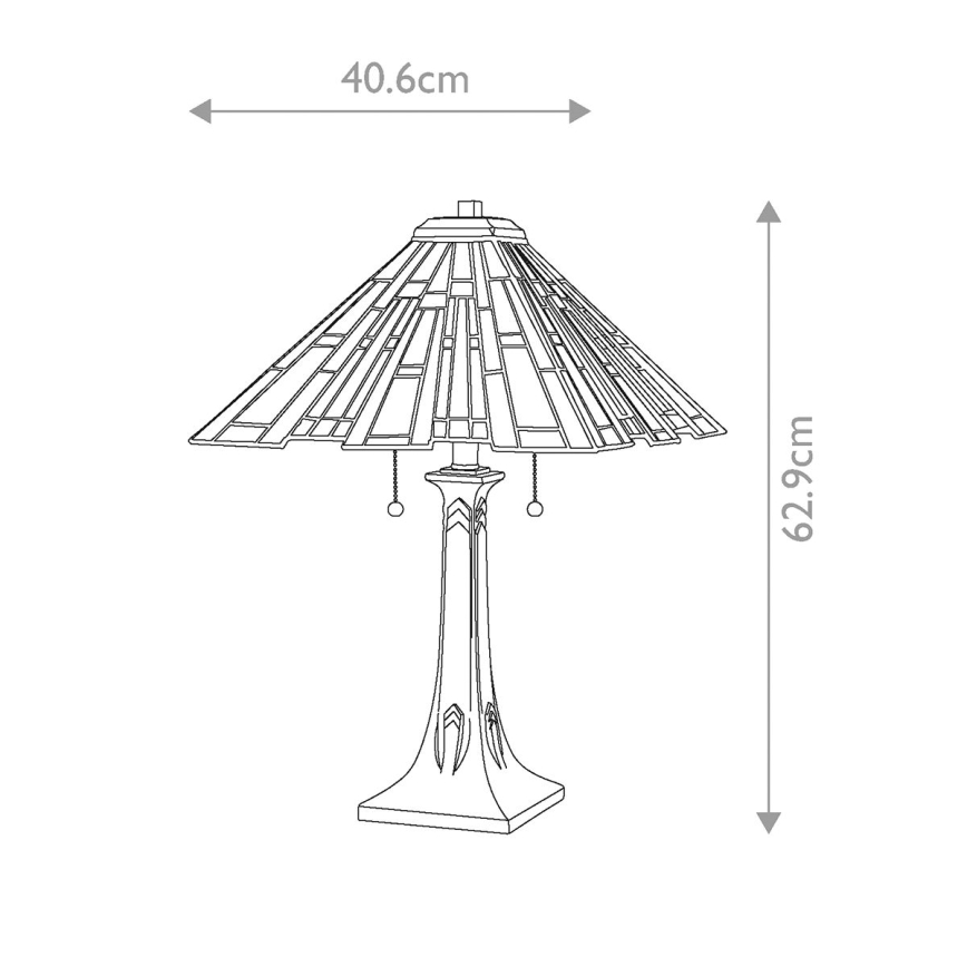 Quoizel - Lámpara de mesa MAYBECK 2xE27/60W/230V