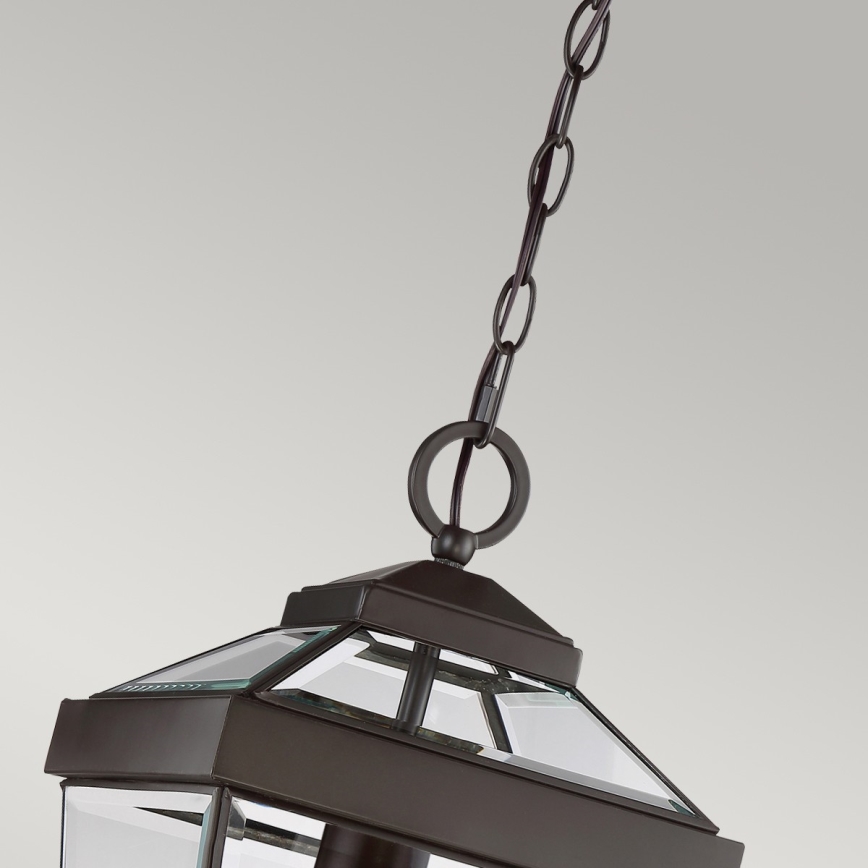 Quoizel - Lámpara colgante para exterior RAVINE 1xE27/60W/230V IP23 marrón