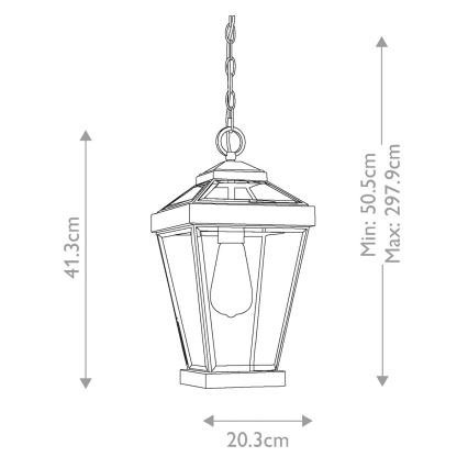Quoizel - Lámpara colgante para exterior RAVINE 1xE27/60W/230V IP23 marrón