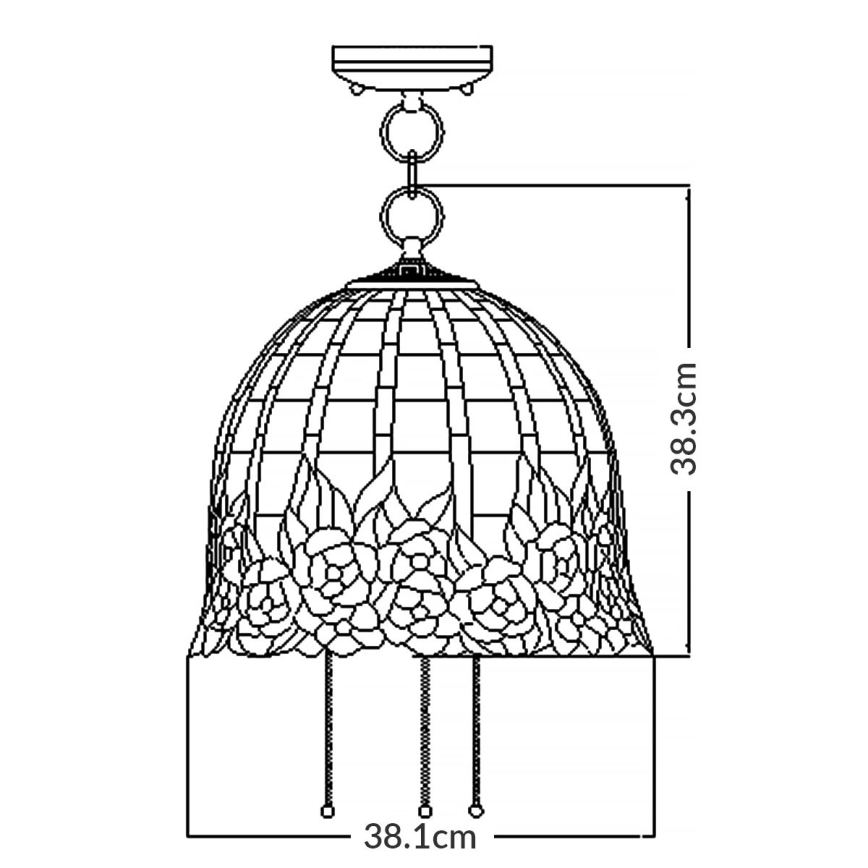 Quoizel - Lámpara colgante con cadena ROSECLIFFE 3xE27/100W/230V