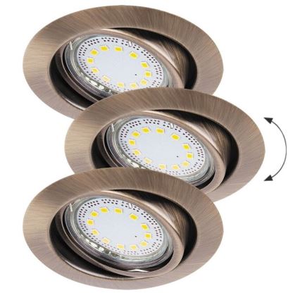 Rabalux - SET 3xLED Lámpara empotrada 3xGU10/3W/230V IP40