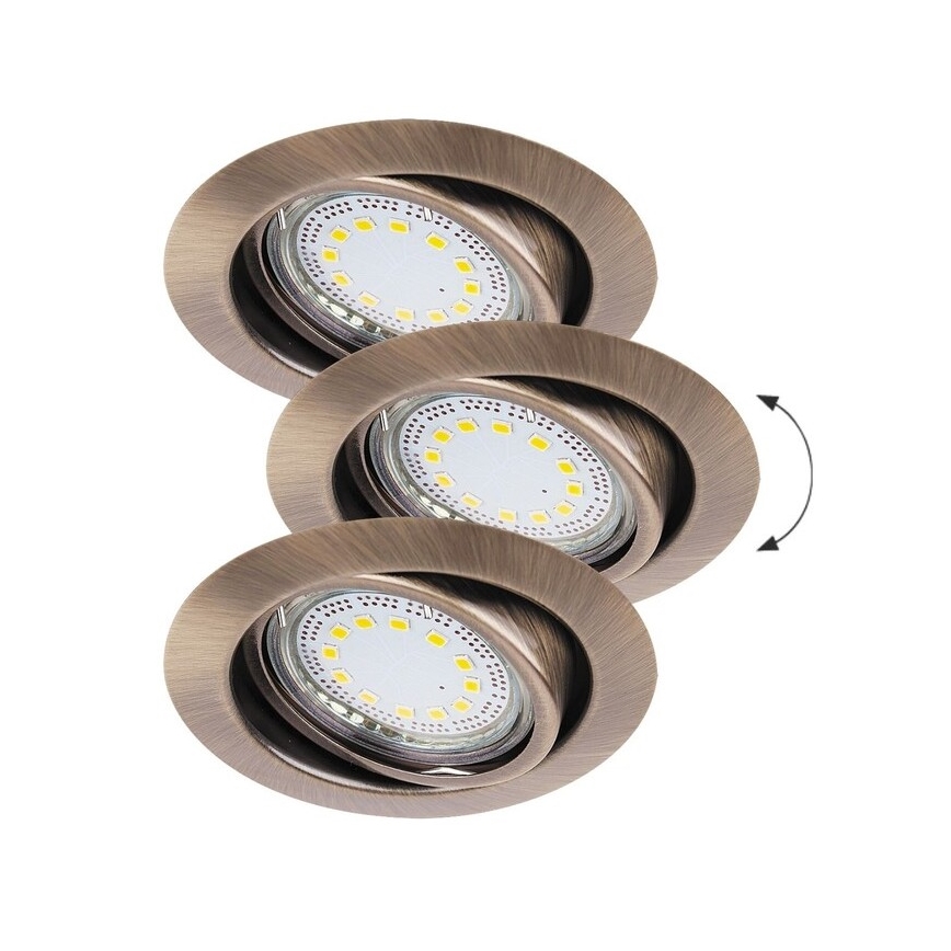 Rabalux - SET 3xLED Lámpara empotrada 3xGU10/3W/230V IP40