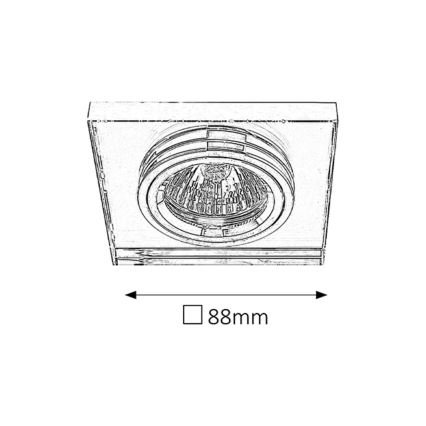 Rabalux - Iluminación empotrable de techo 1xGU5,3/50W/12V