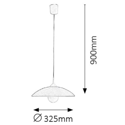 Rabalux - Lámpara colgante 1xE27/60W/230V rojo