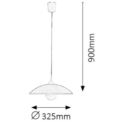 Rabalux - Lámpara colgante 1xE27/60W/230V rojo