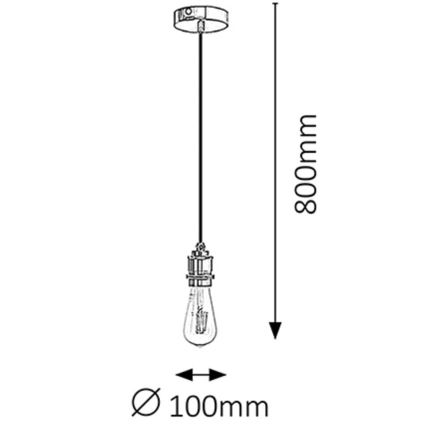 Rabalux 1411 - Lámpara colgante FIXY E27/40W negro